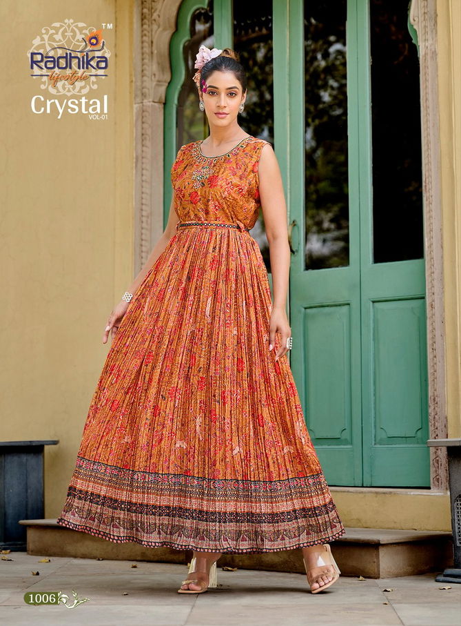 Crystal Vol 1 By Radhika Anarkali Kurtis Catalog